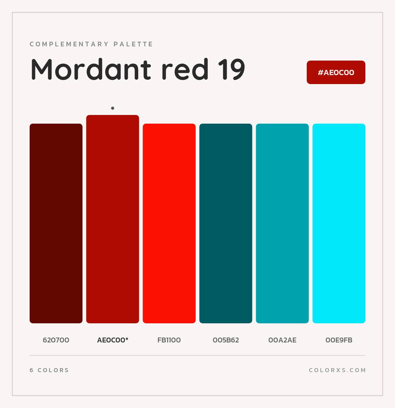 Mordant red 19 - Complementary Color Palette