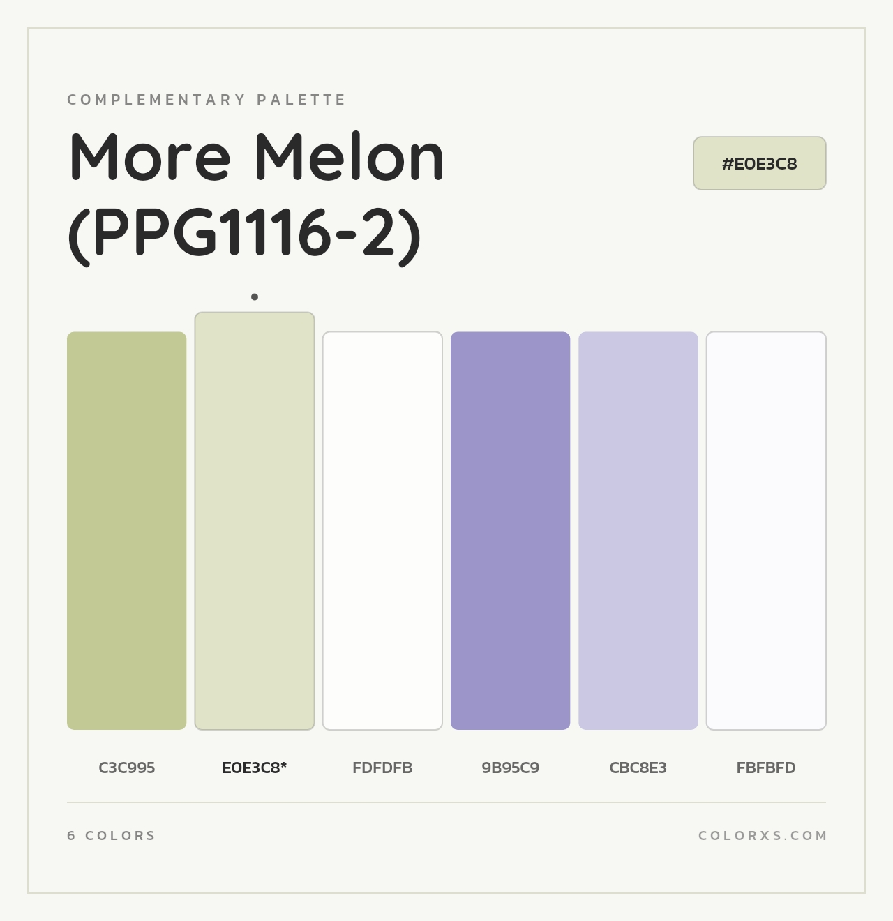 More Melon (PPG1116-2) - Complementary Color Palette