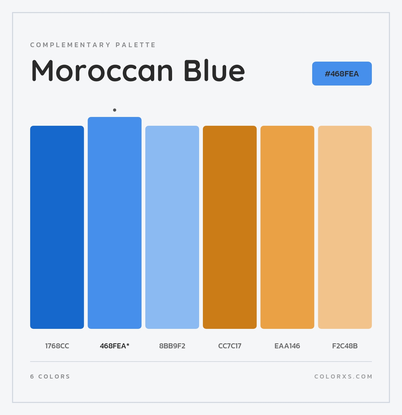 Moroccan Blue - Complementary Color Palette