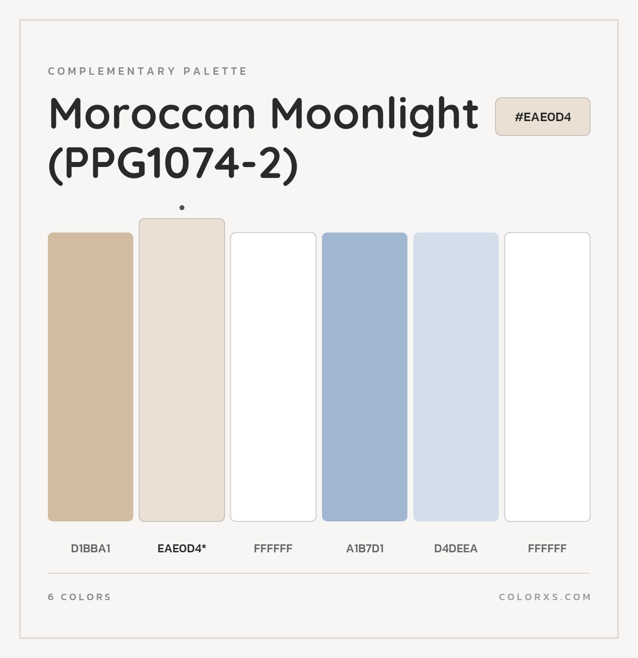 Moroccan Moonlight (PPG1074-2) - Complementary Color Palette