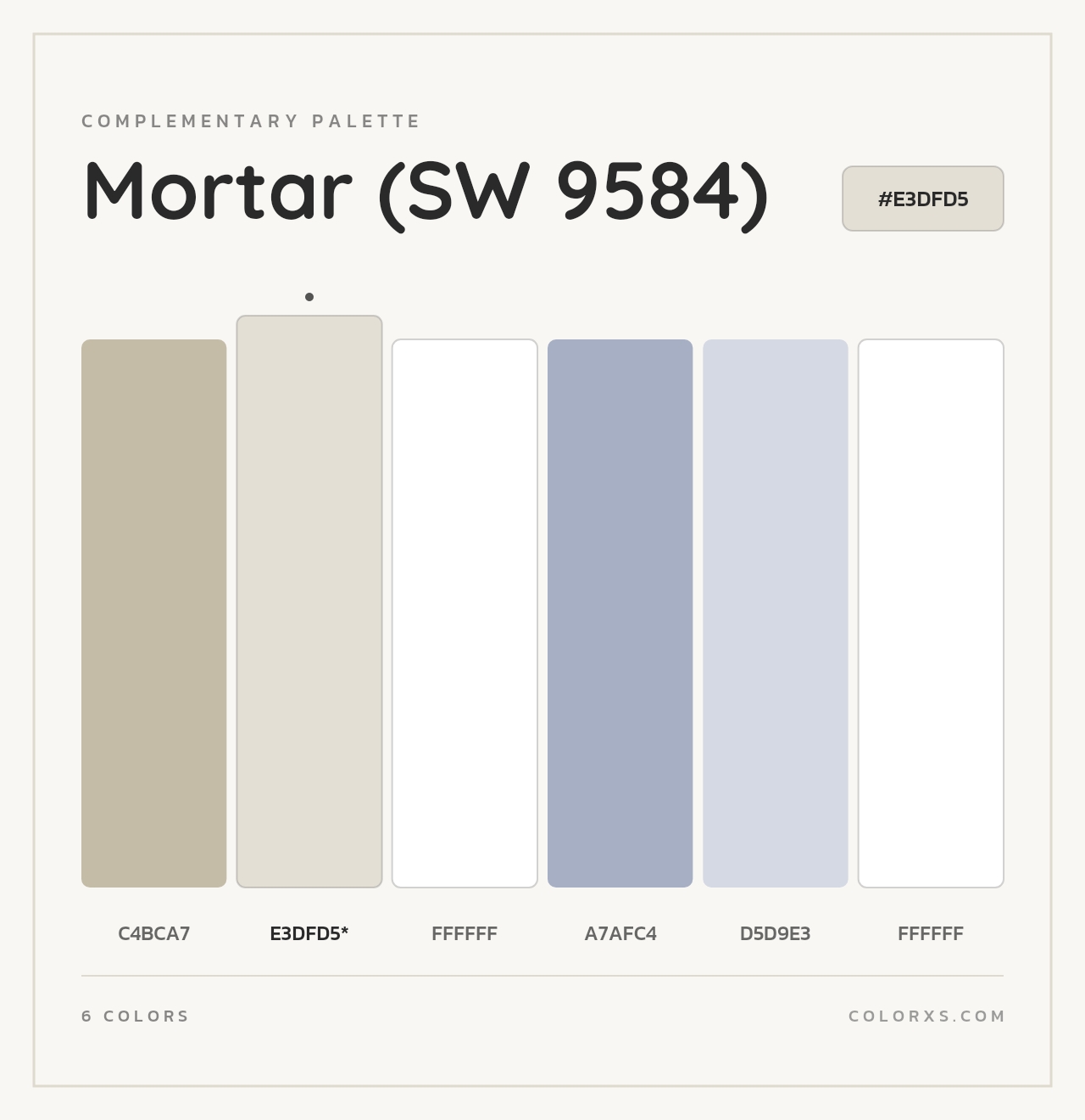 Mortar (SW 9584) - Complementary Color Palette