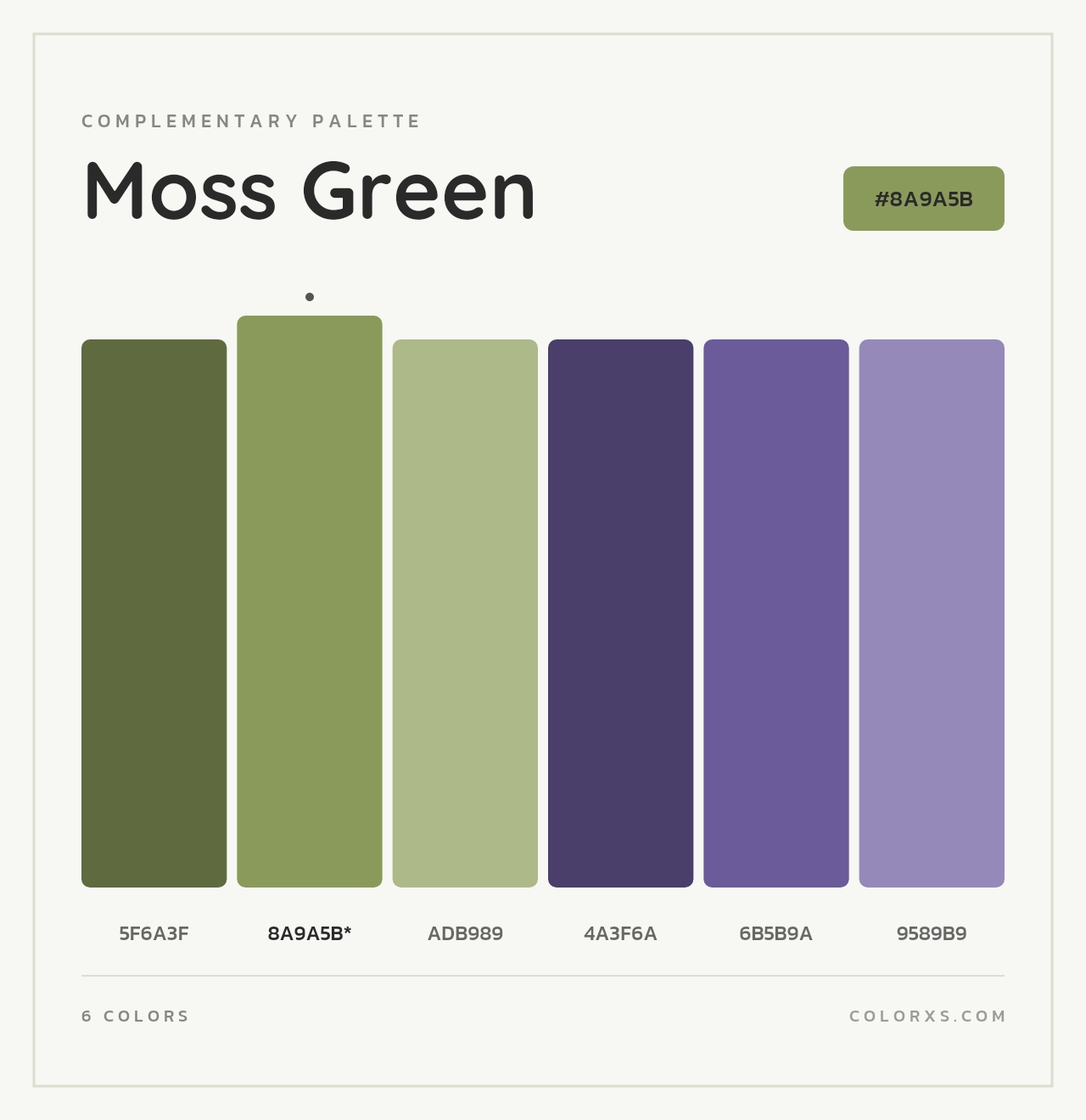 Moss Green - Complementary Color Palette