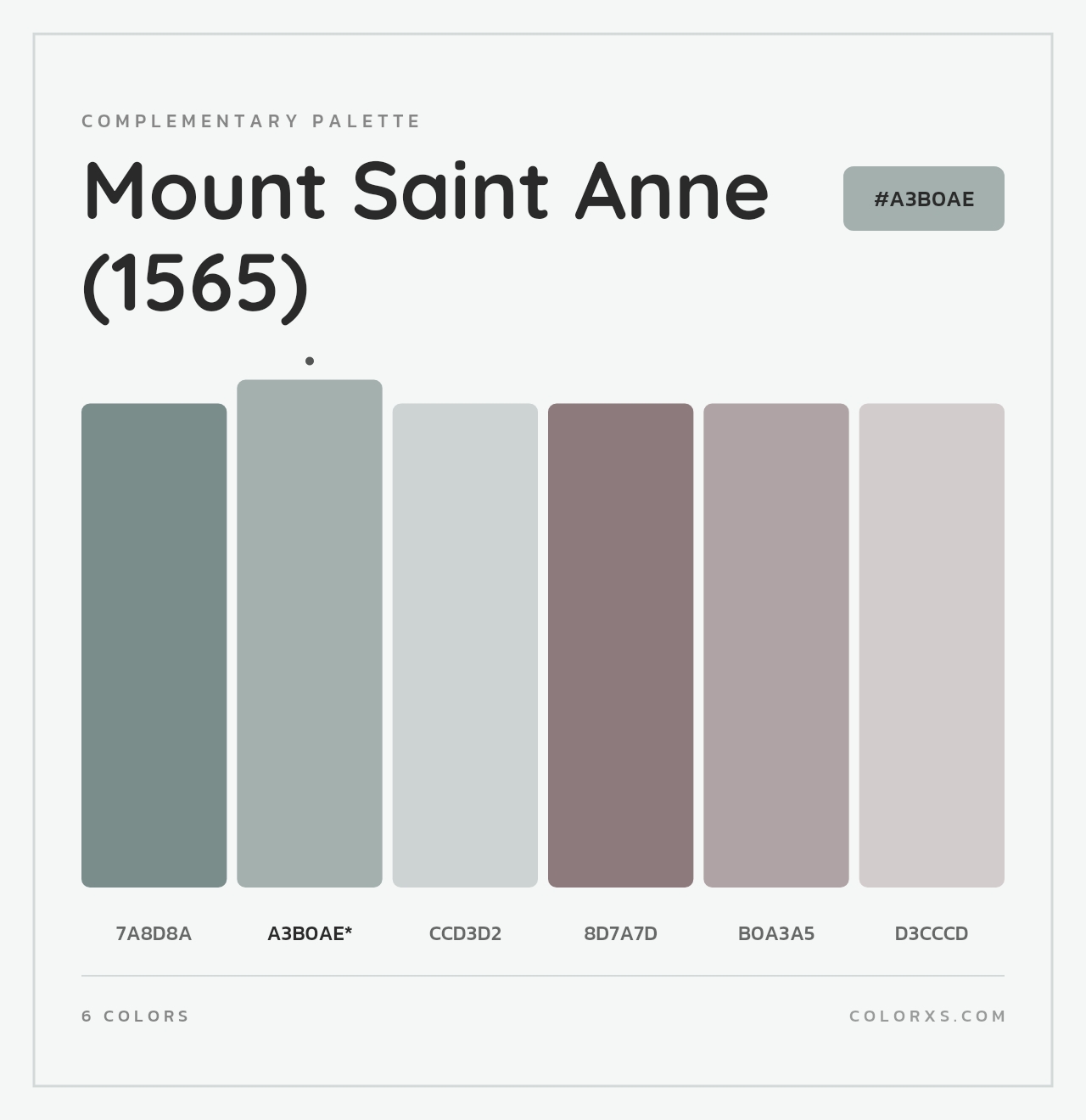 Mount Saint Anne (1565) - Complementary Color Palette