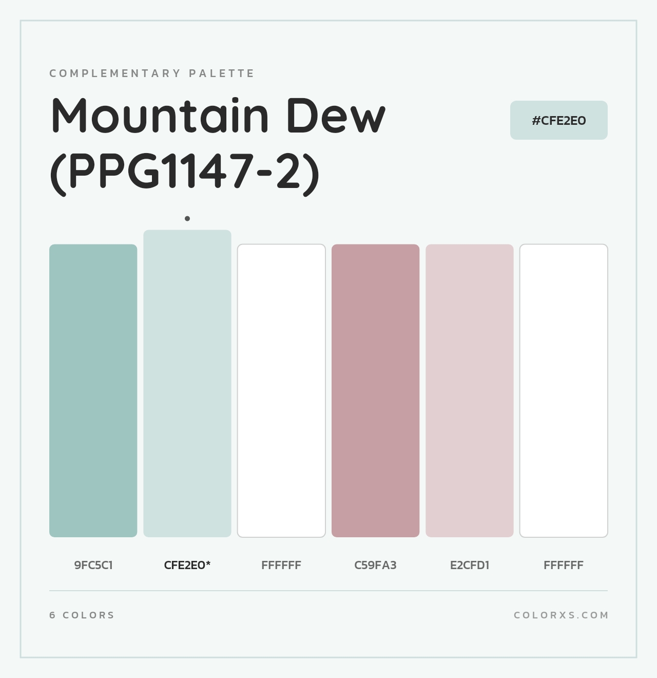 Mountain Dew (PPG1147-2) - Complementary Color Palette