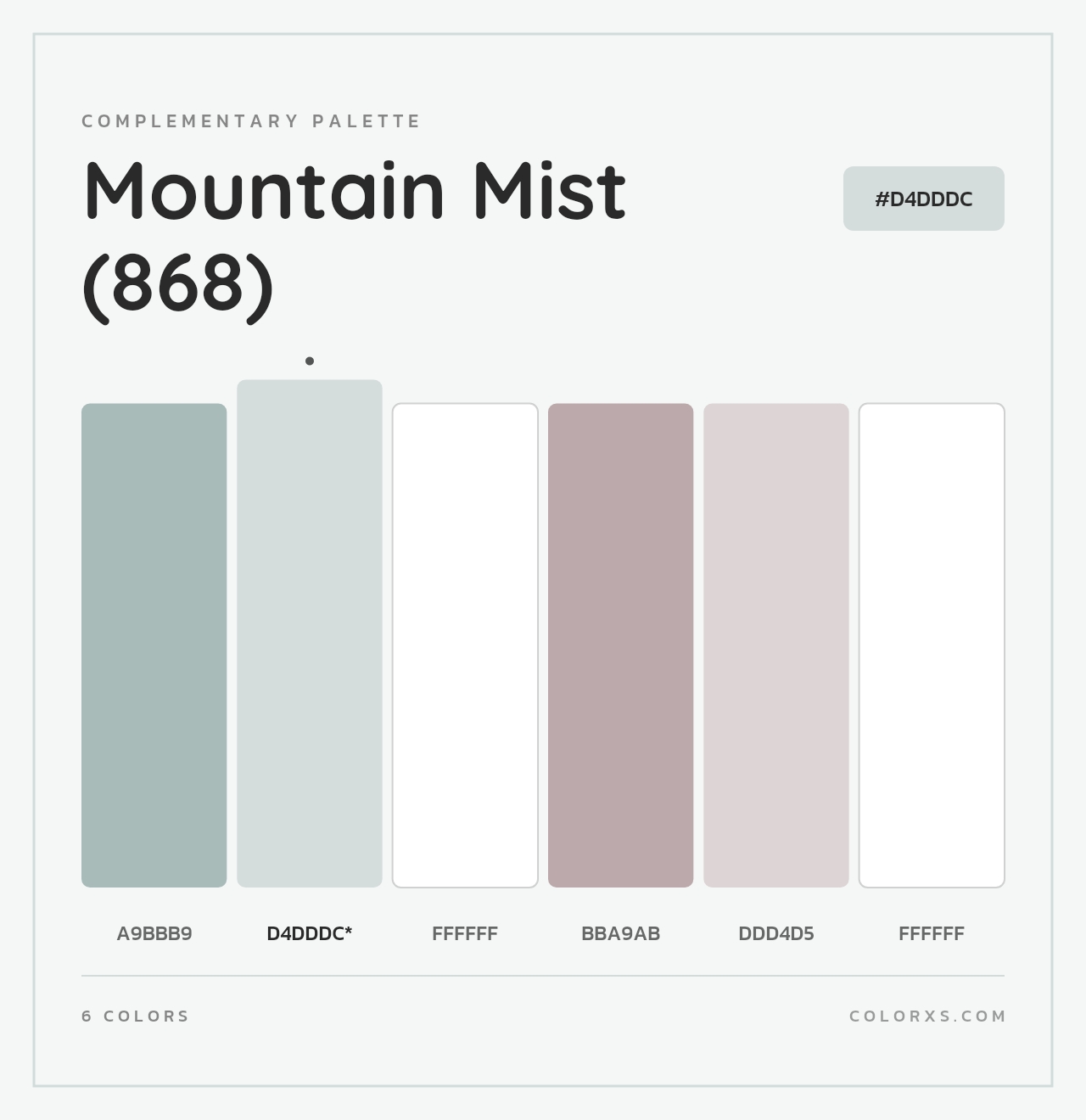 Mountain Mist (868) - Complementary Color Palette