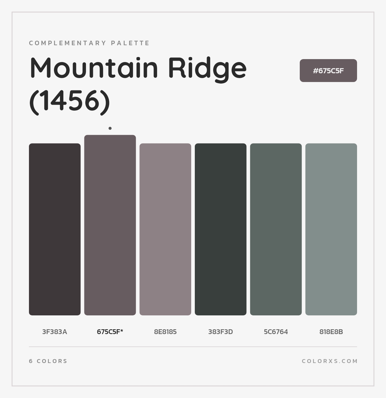 Mountain Ridge (1456) - Complementary Color Palette