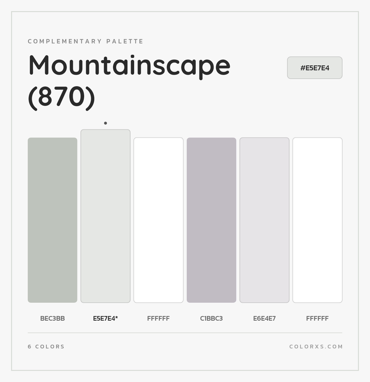 Mountainscape (870) - Complementary Color Palette