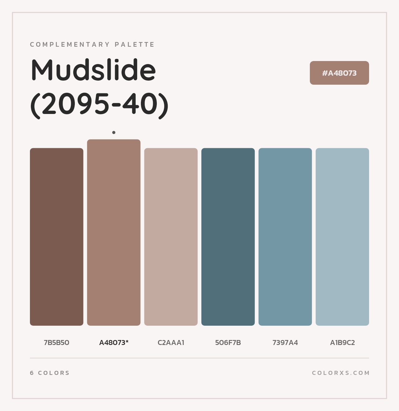 Mudslide (2095-40) - Complementary Color Palette