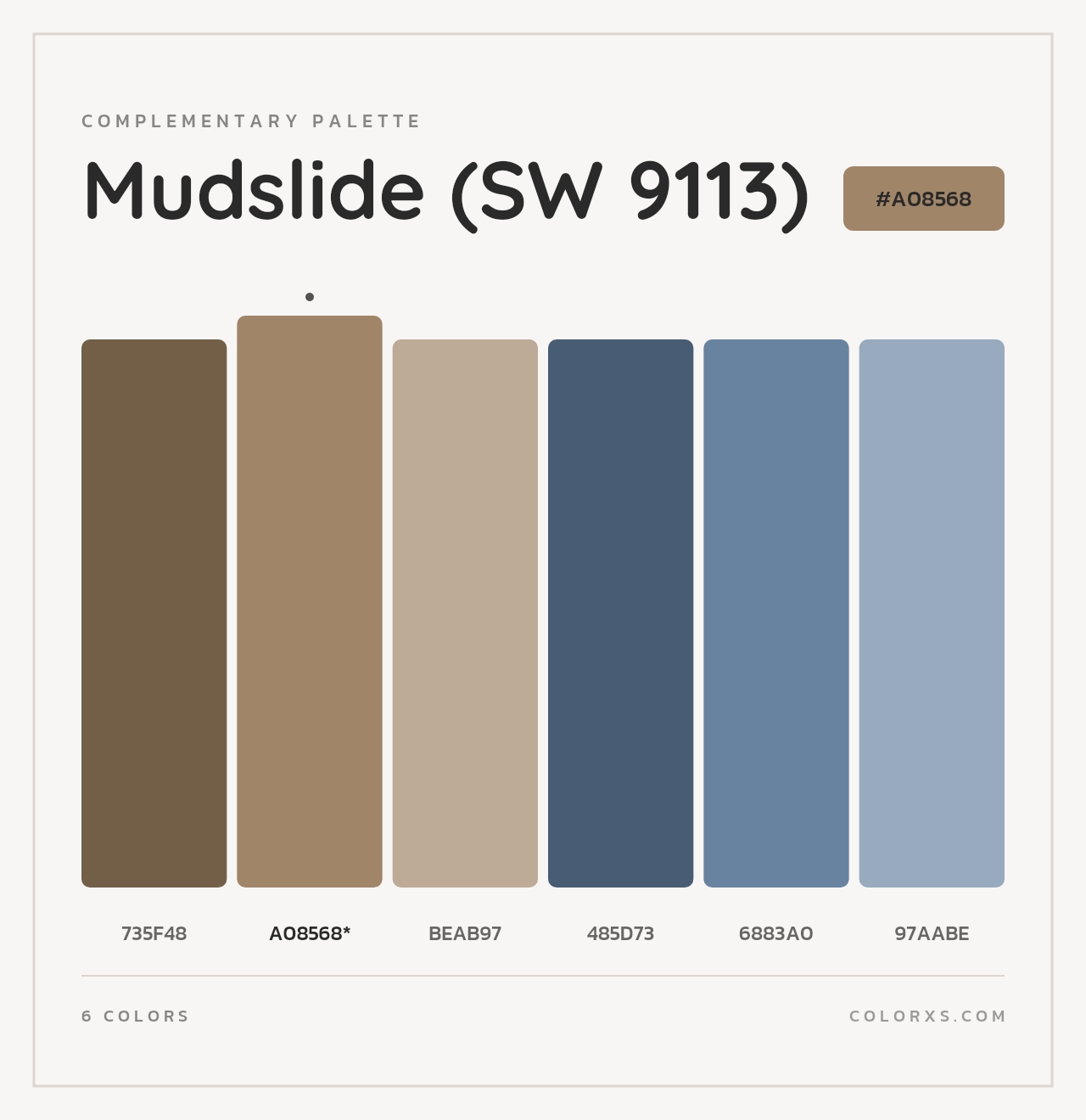 Mudslide (SW 9113) - Complementary Color Palette