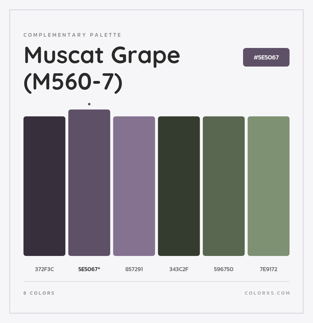 Muscat Grape (M560-7) - Complementary Color Palette