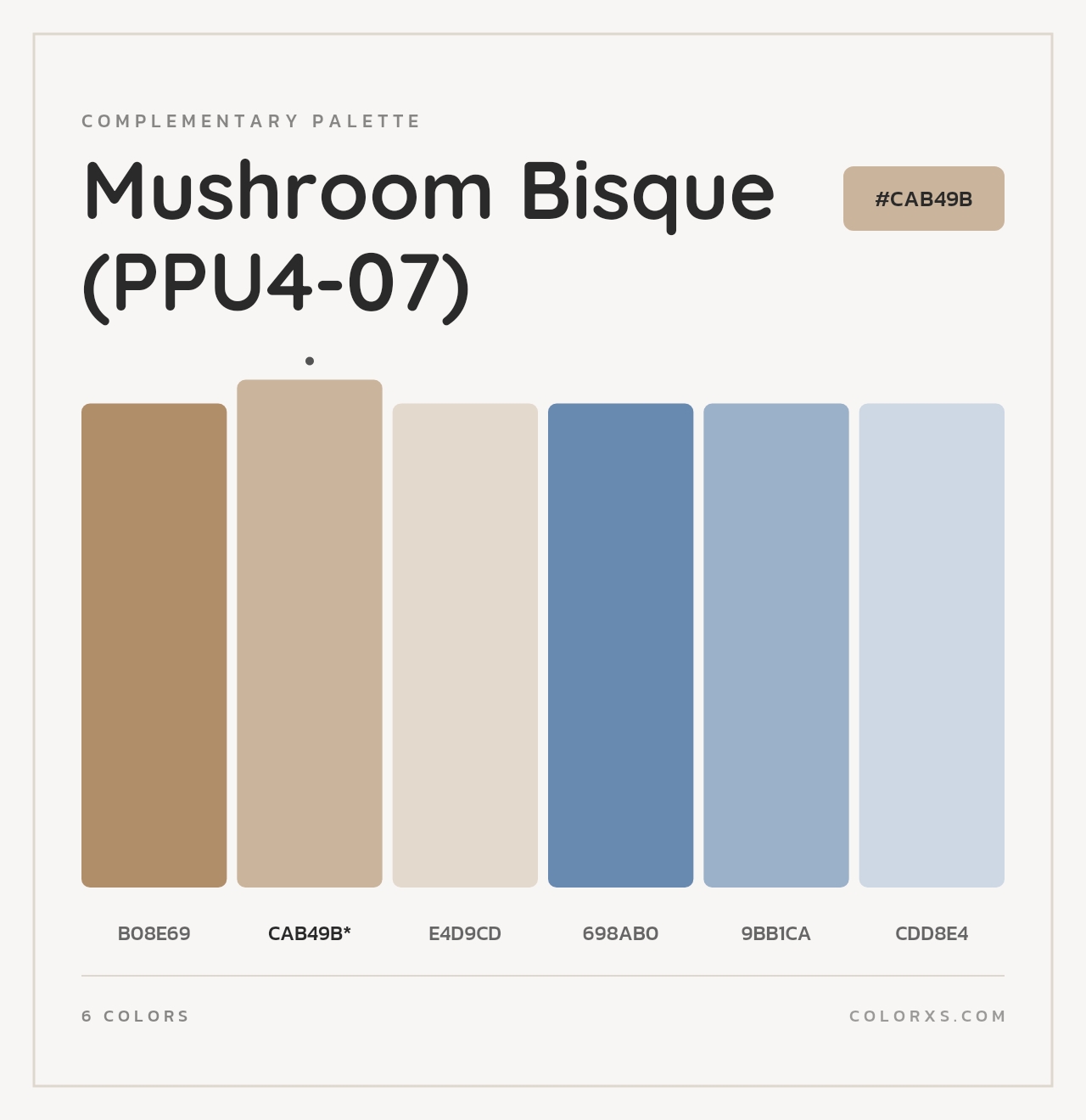 Mushroom Bisque (PPU4-07) - Complementary Color Palette