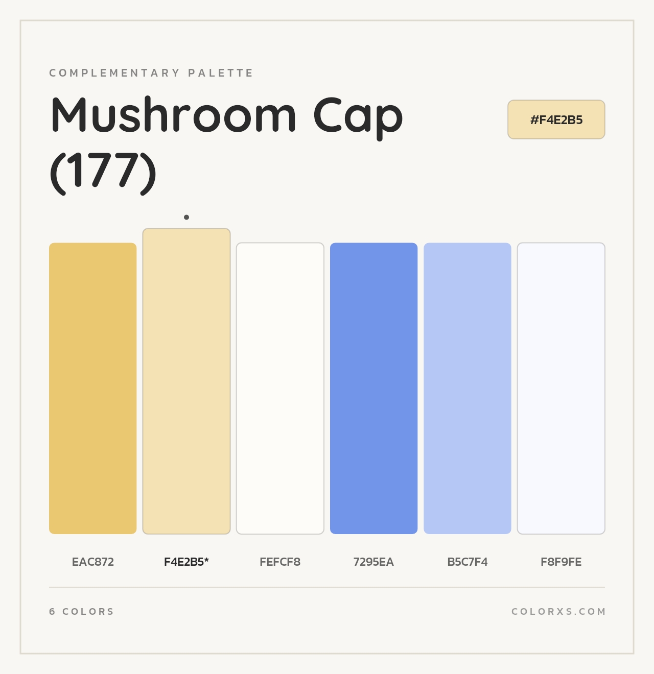 Mushroom Cap (177) - Complementary Color Palette
