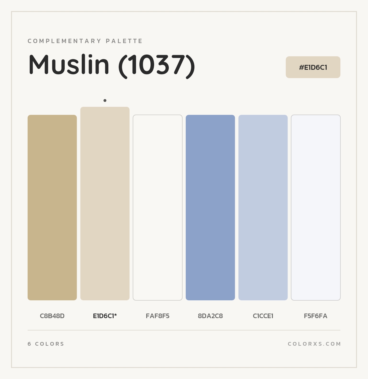 Muslin (1037) - Complementary Color Palette