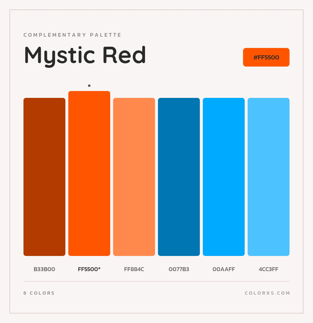 Mystic Red - Complementary Color Palette