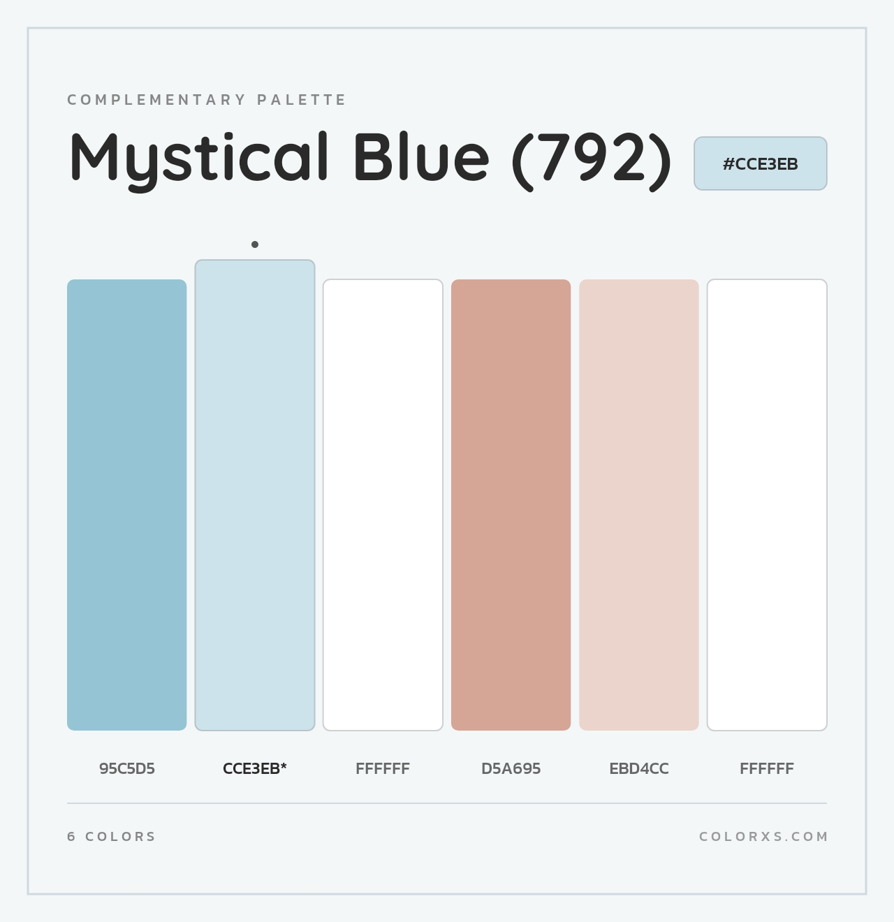 Mystical Blue (792) - Complementary Color Palette