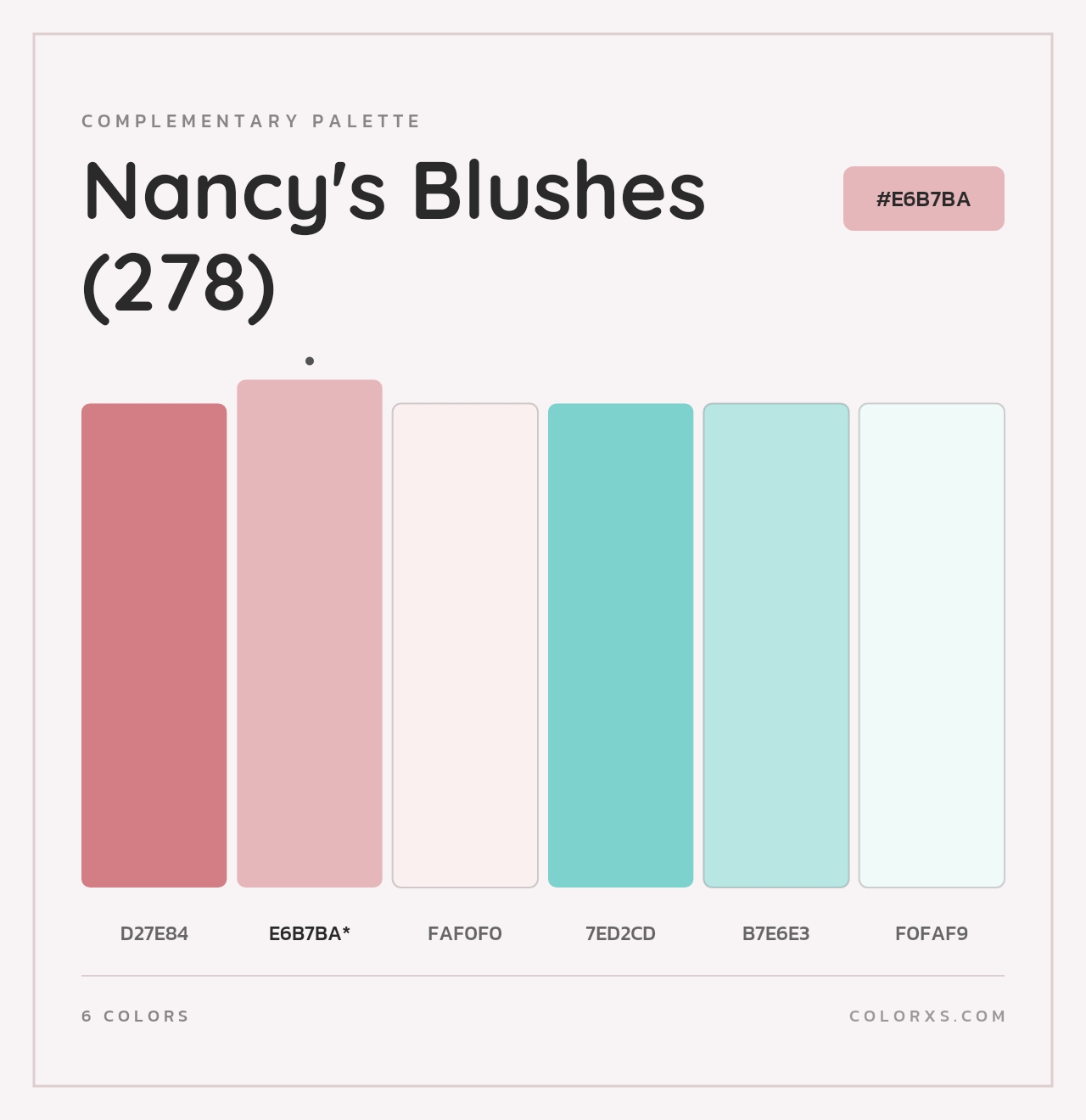 Nancy's Blushes (278) - Complementary Color Palette