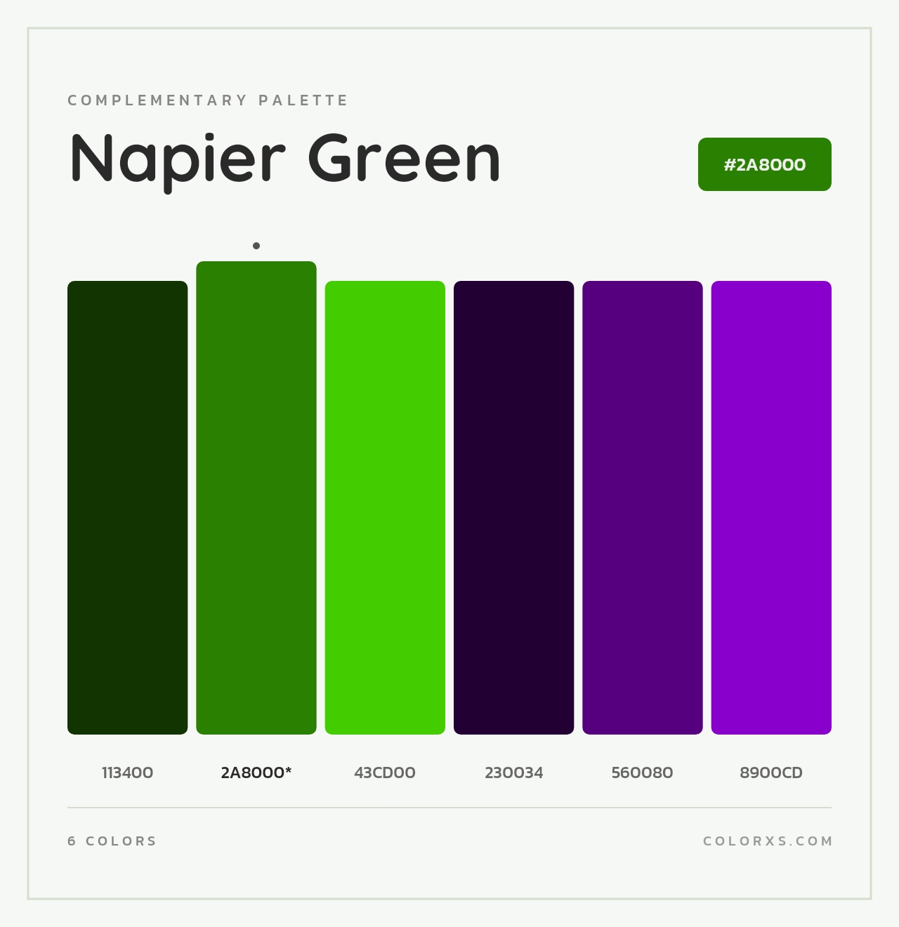Napier Green - Complementary Color Palette