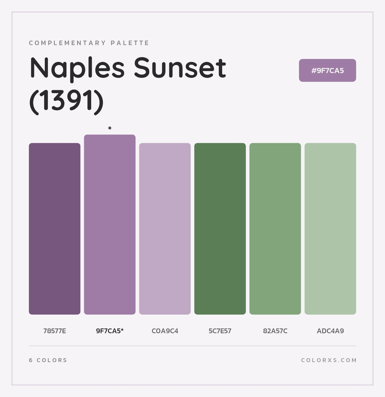 Naples Sunset (1391) - Complementary Color Palette