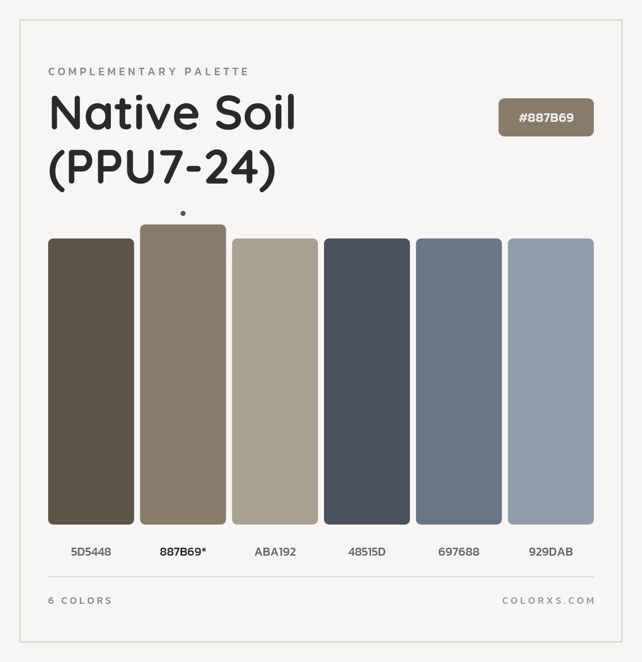 Native Soil (PPU7-24) - Complementary Color Palette