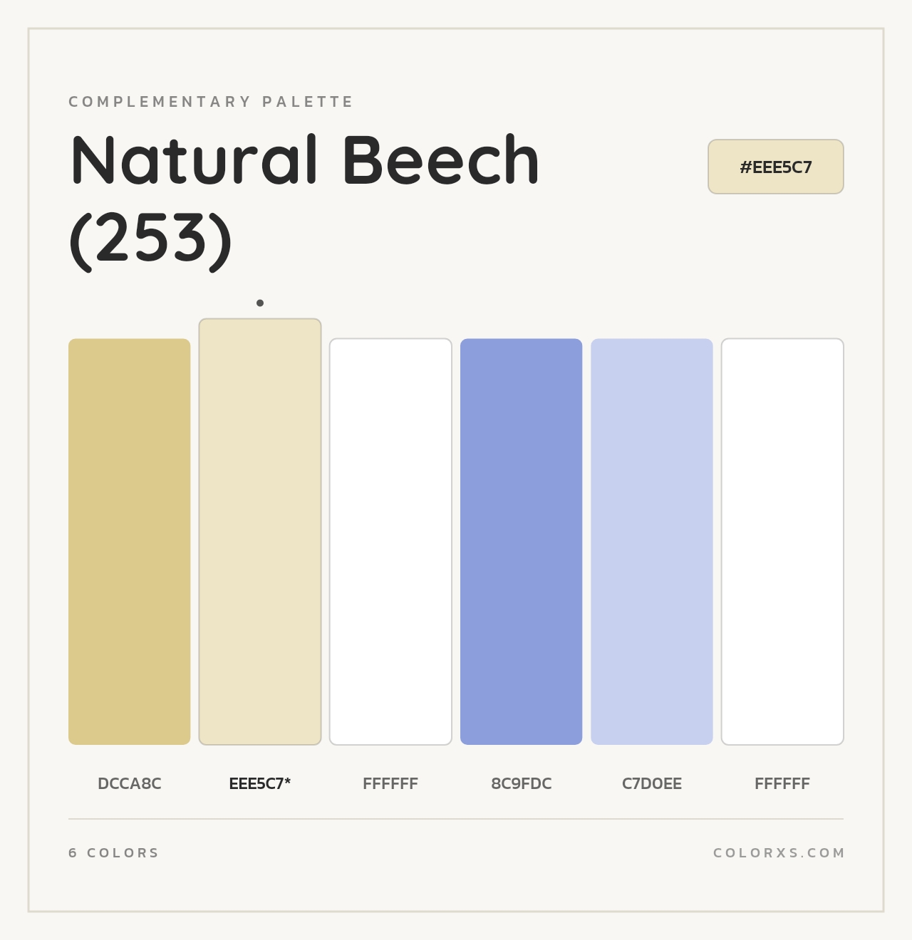 Natural Beech (253) - Complementary Color Palette