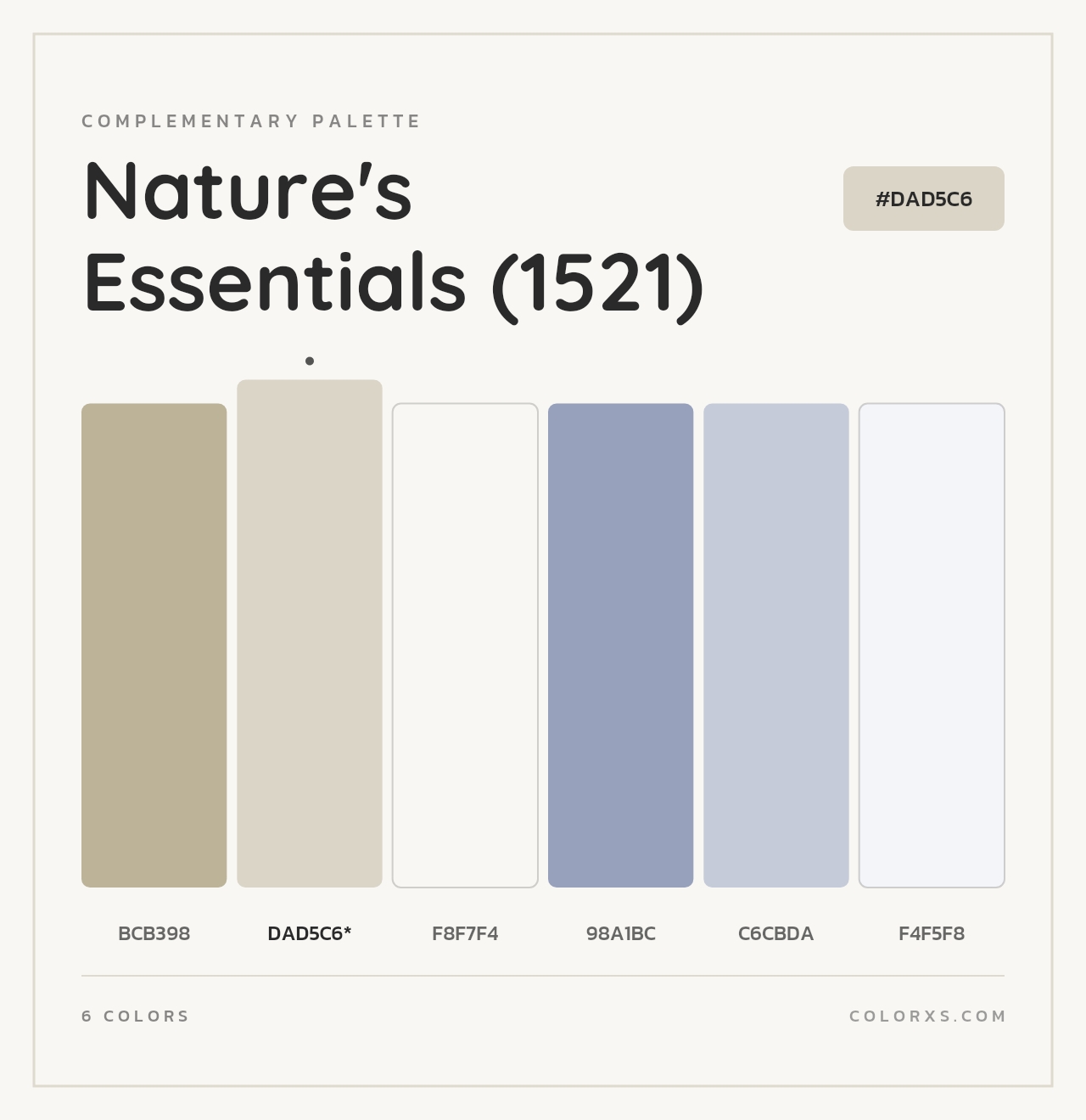Nature's Essentials (1521) - Complementary Color Palette