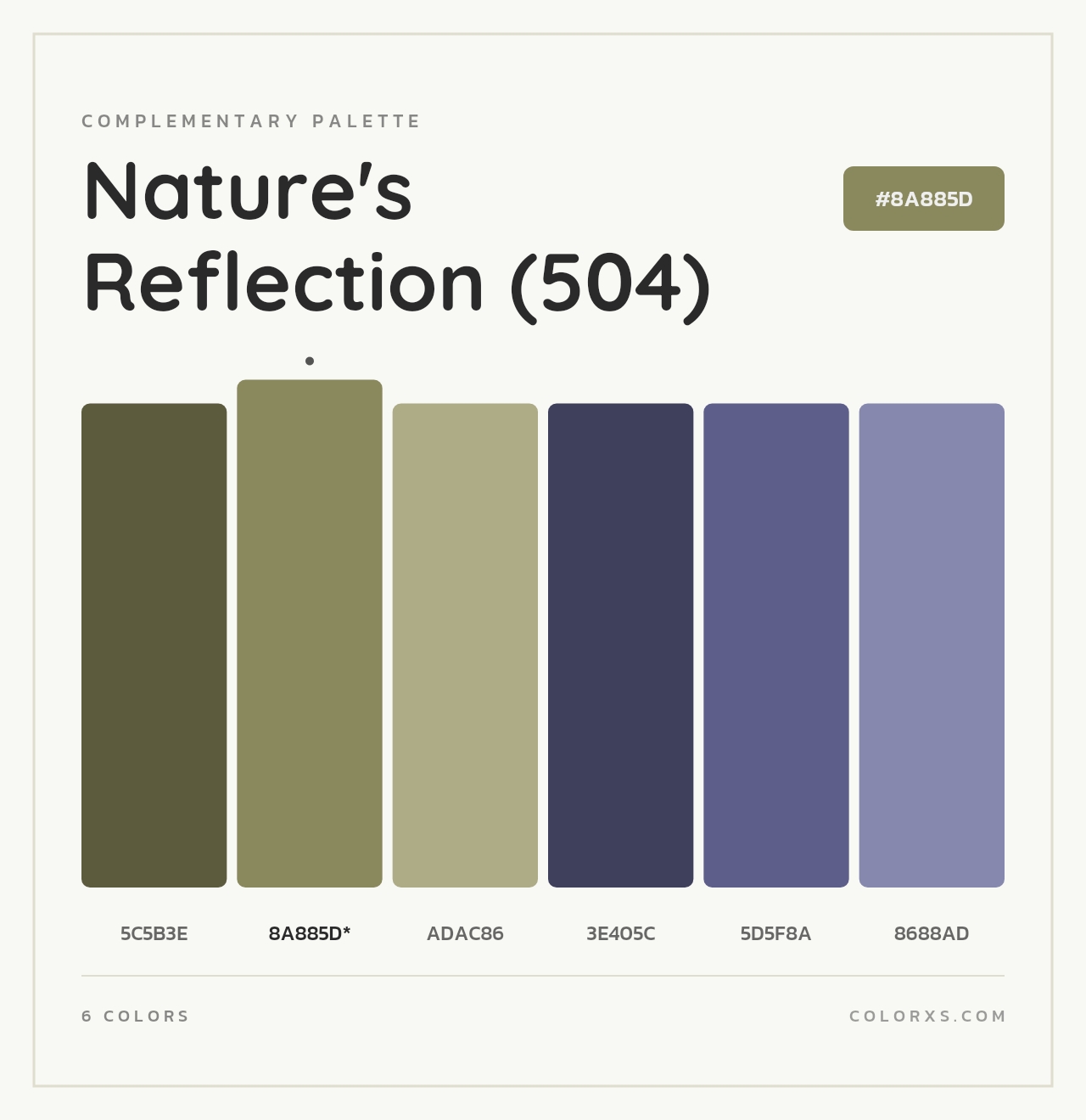 Nature's Reflection (504) - Complementary Color Palette