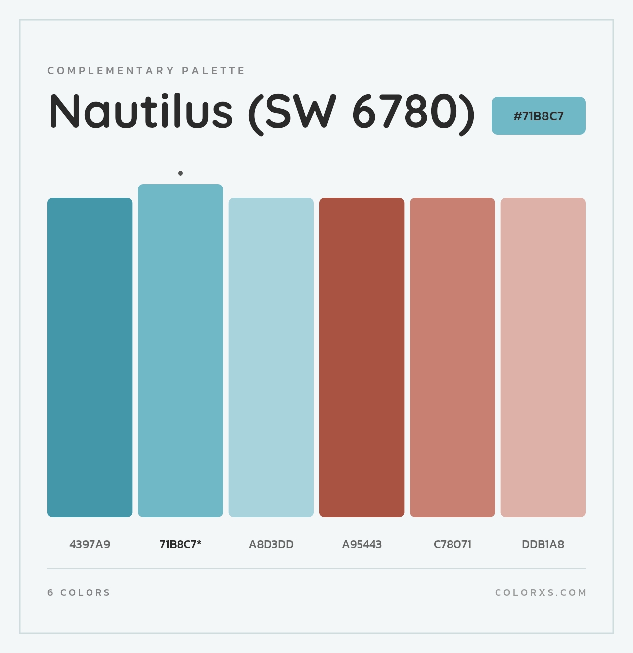 Nautilus (SW 6780) - Complementary Color Palette