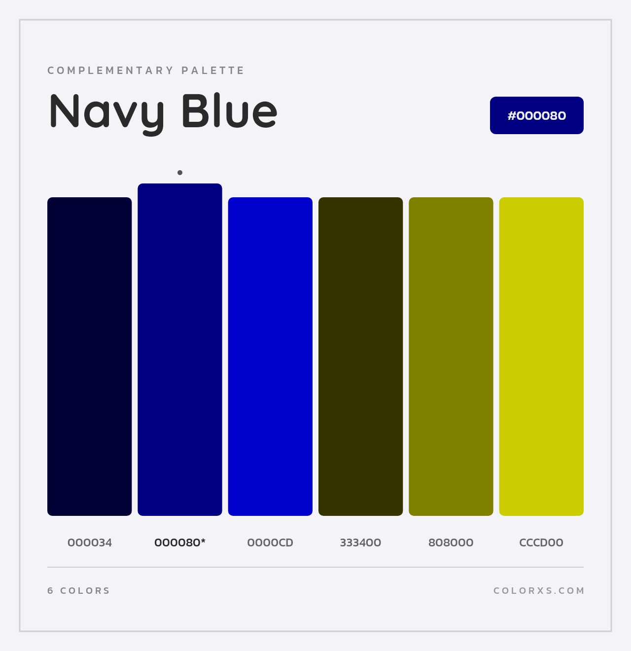 Navy Blue - Complementary Color Palette