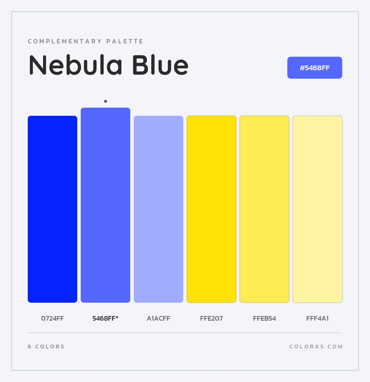 Nebula Blue - Complementary Color Palette
