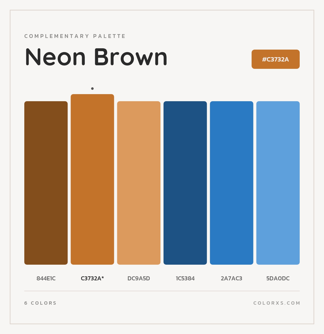 Neon Brown - Complementary Color Palette