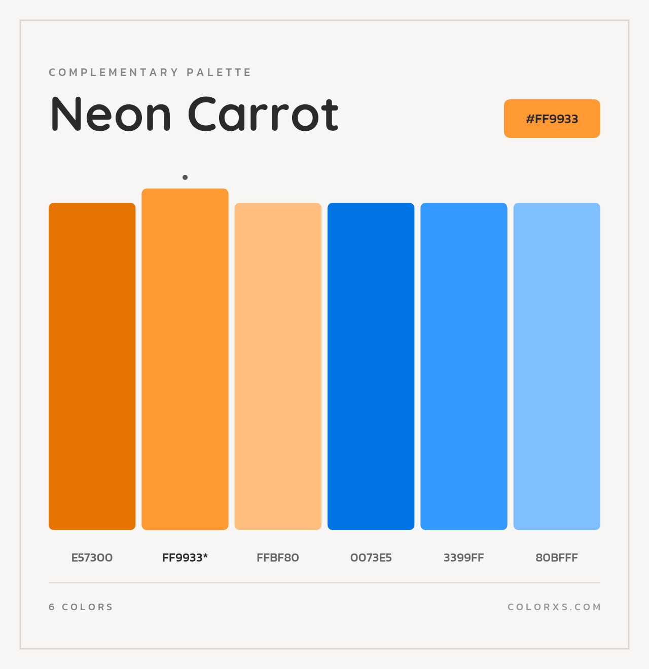 Neon Carrot - Complementary Color Palette