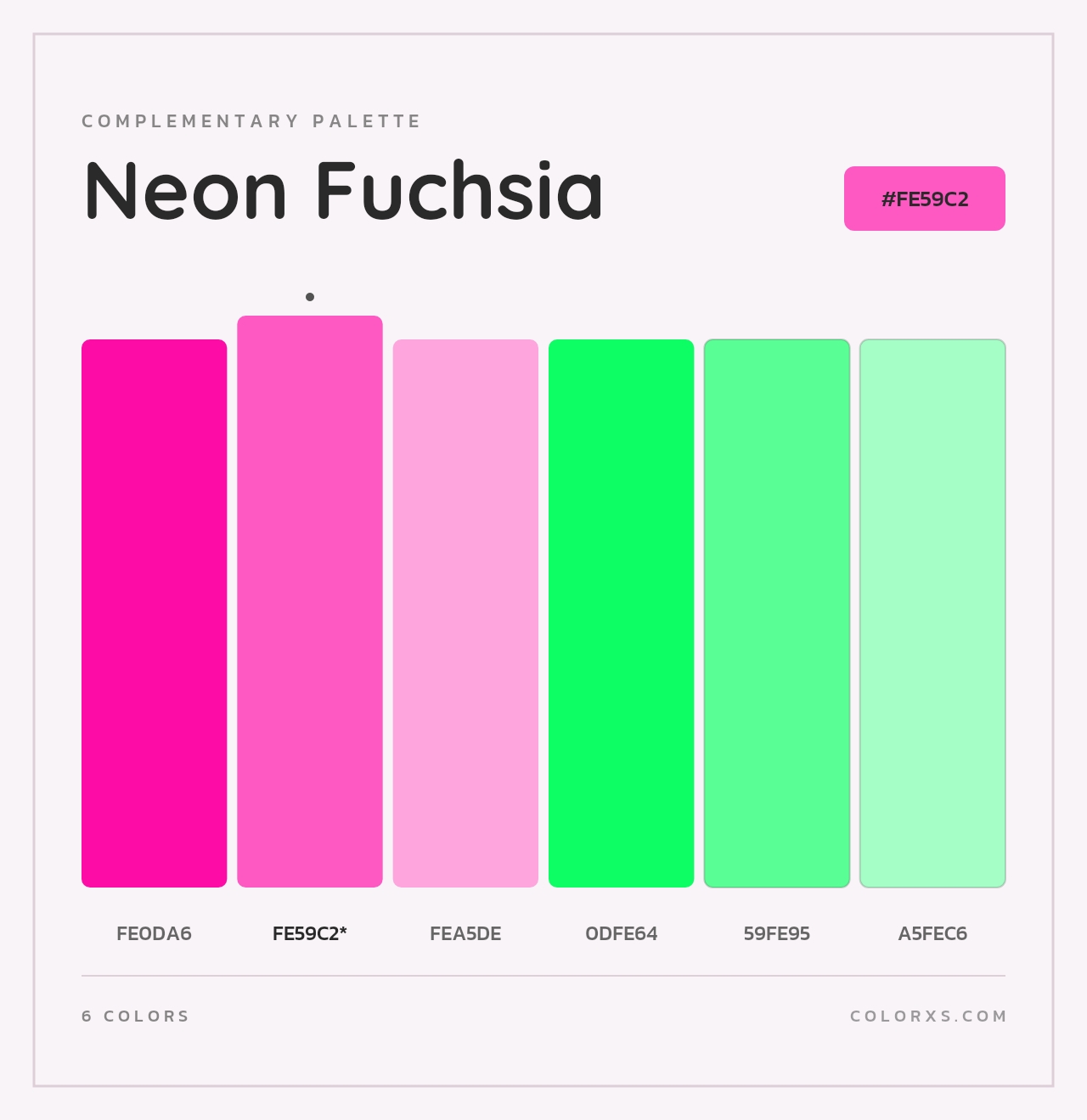 Neon Fuchsia - Complementary Color Palette