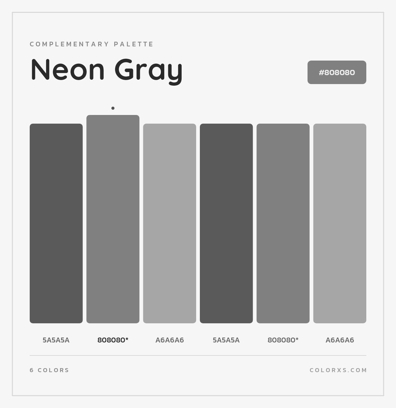Neon Gray - Complementary Color Palette