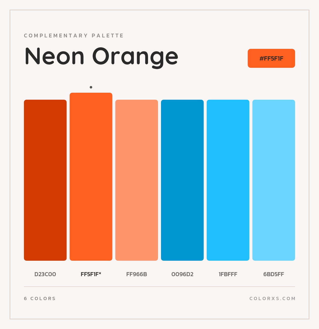 Neon Orange - Complementary Color Palette