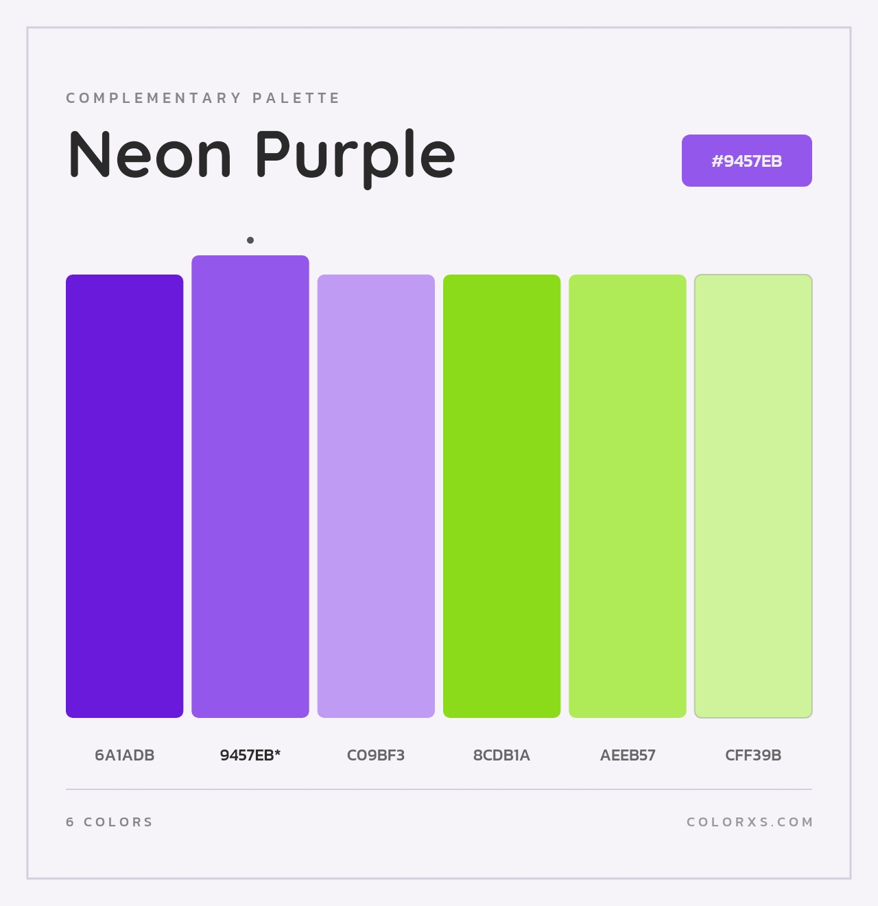 Neon Purple - Complementary Color Palette