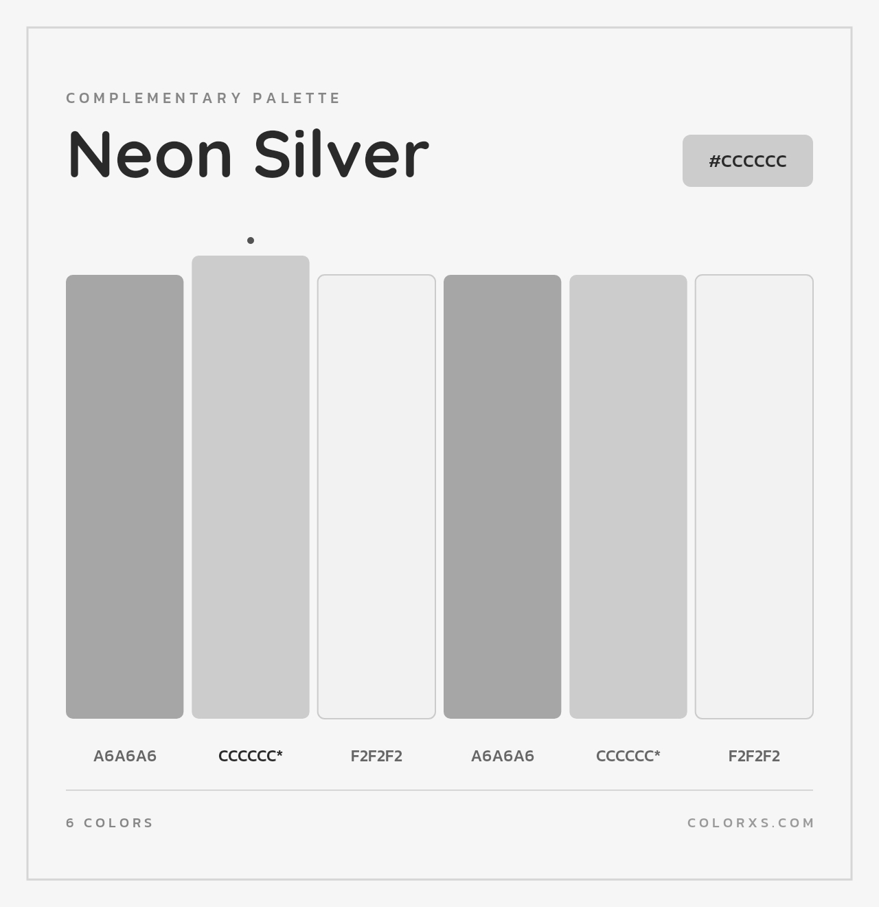 Neon Silver - Complementary Color Palette