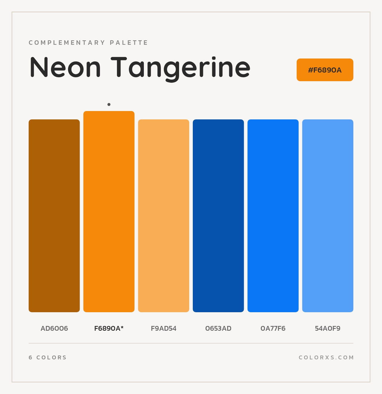 Neon Tangerine - Complementary Color Palette