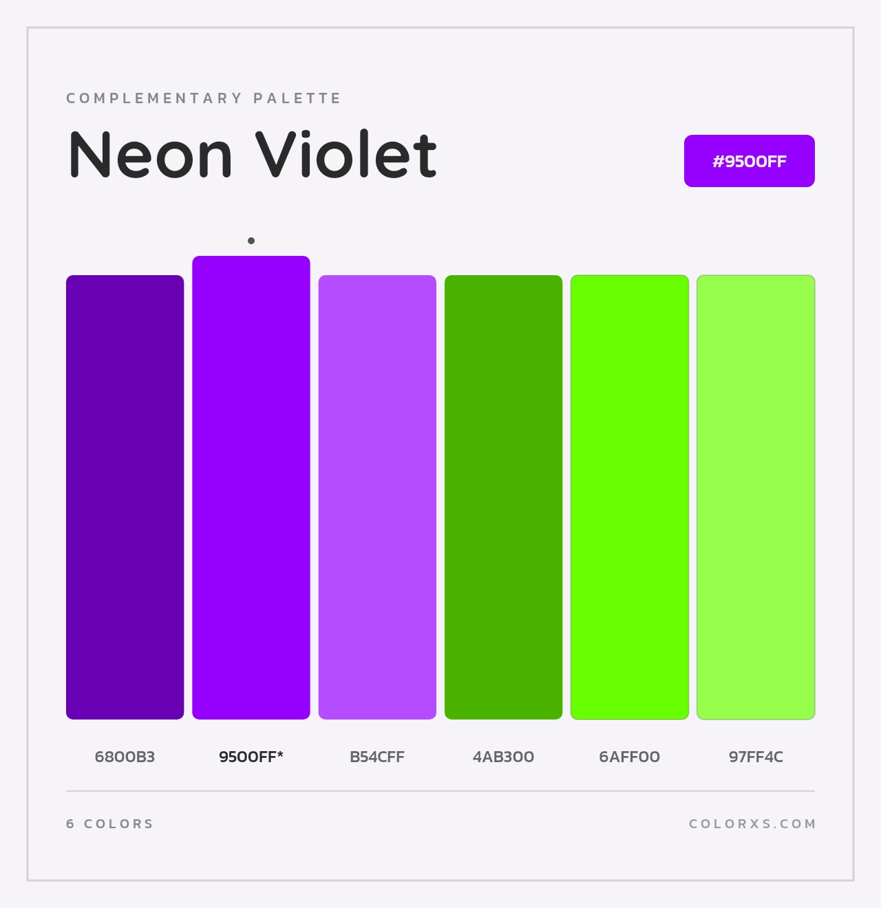 Neon Violet - Complementary Color Palette