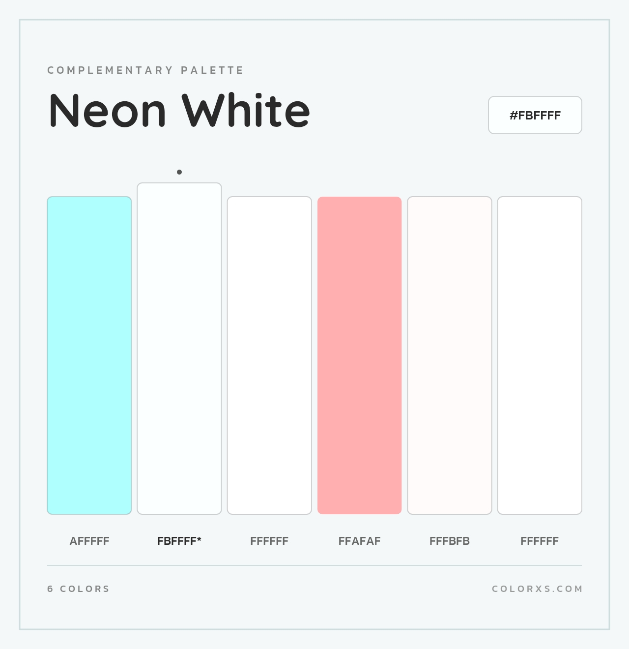 Neon White - Complementary Color Palette