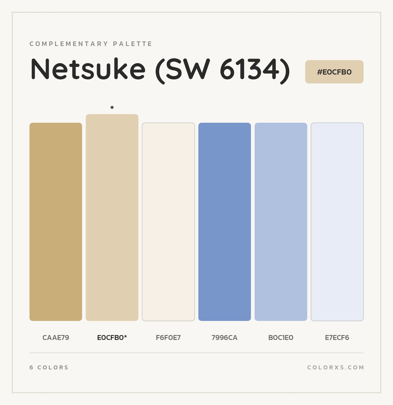 Netsuke (SW 6134) - Complementary Color Palette