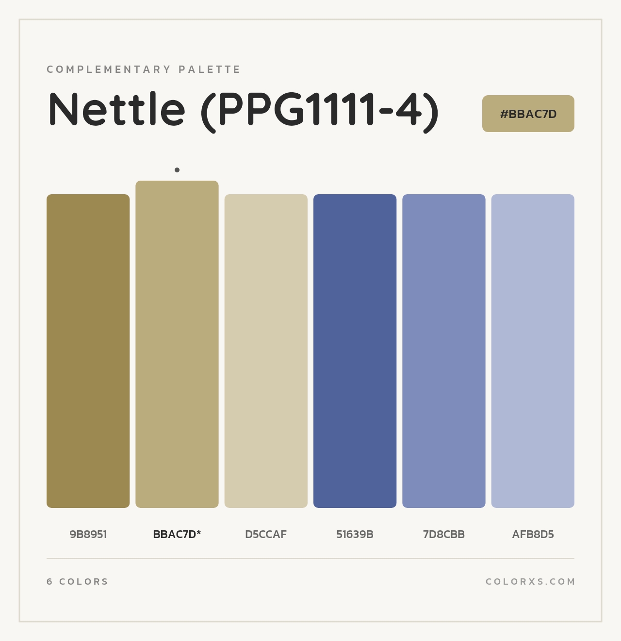 Nettle (PPG1111-4) - Complementary Color Palette