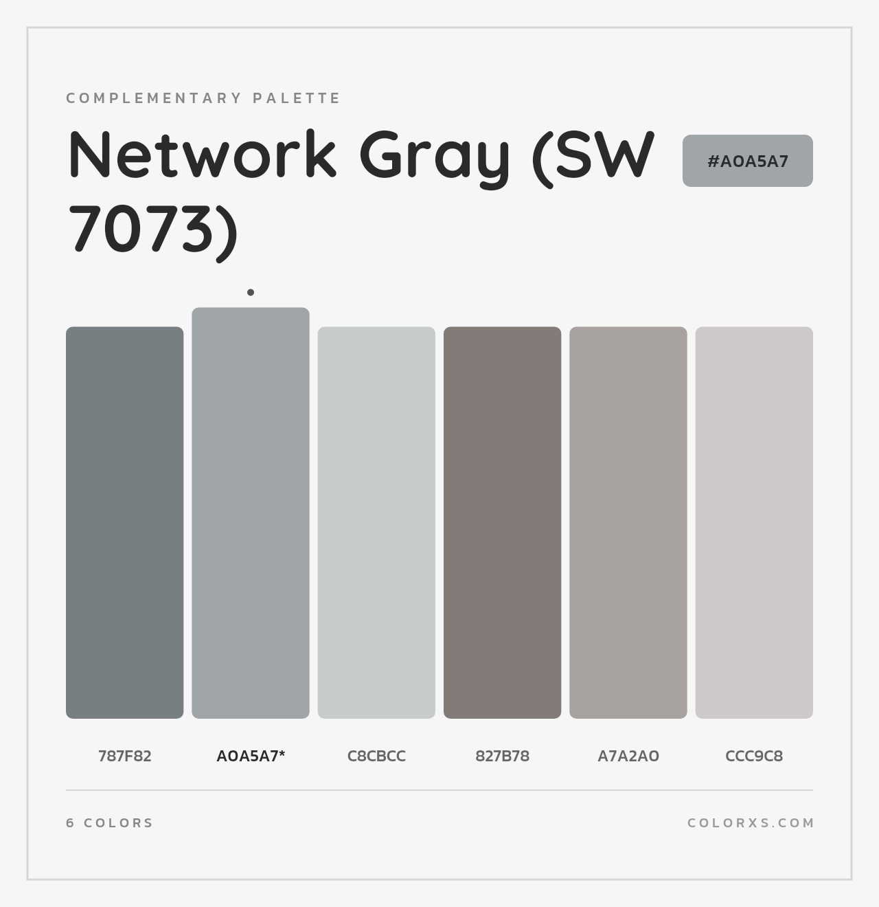 Network Gray (SW 7073) - Complementary Color Palette