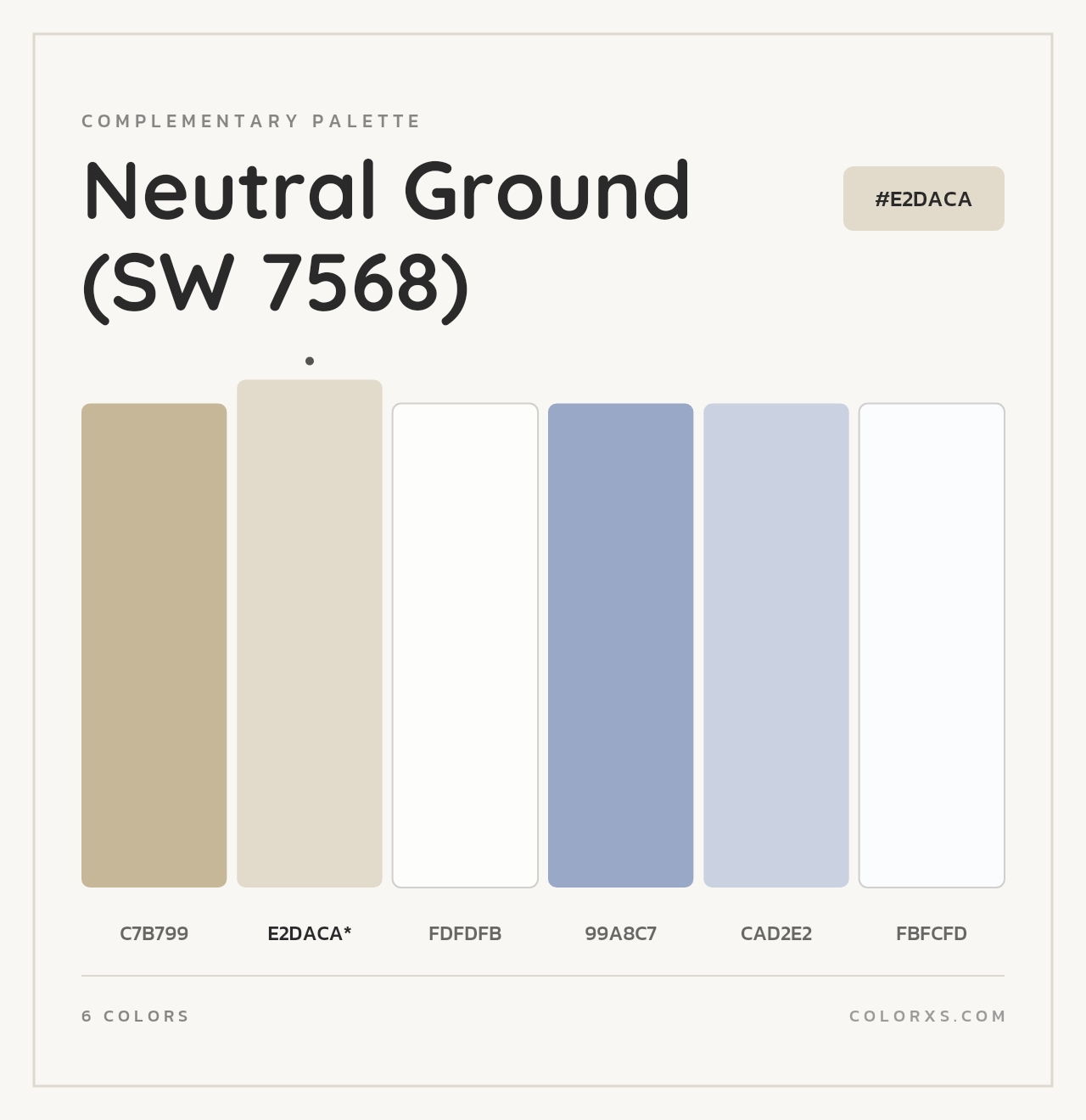 Neutral Ground (SW 7568) - Complementary Color Palette
