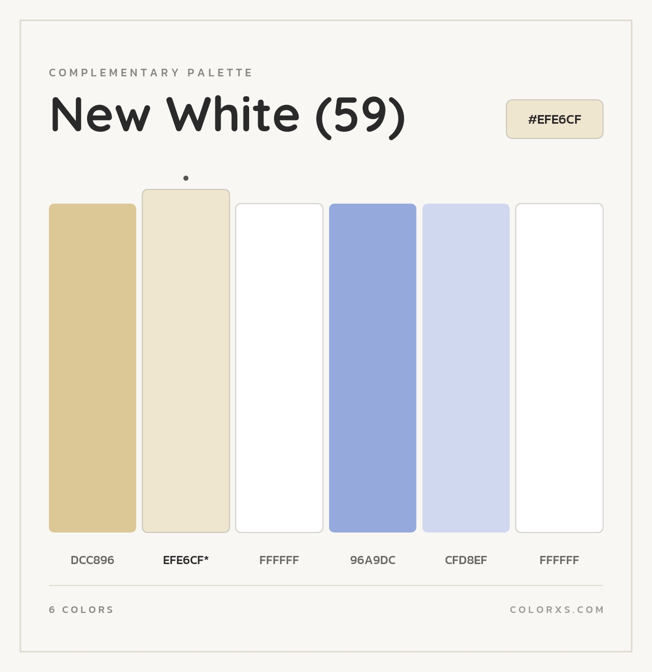 New White (59) - Complementary Color Palette