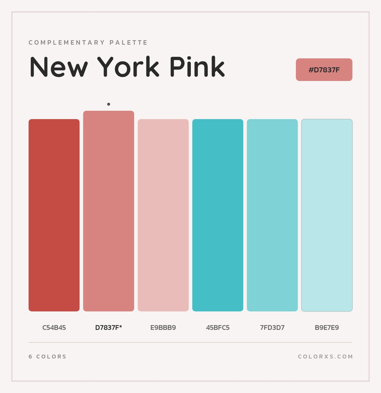 New York Pink - Complementary Color Palette