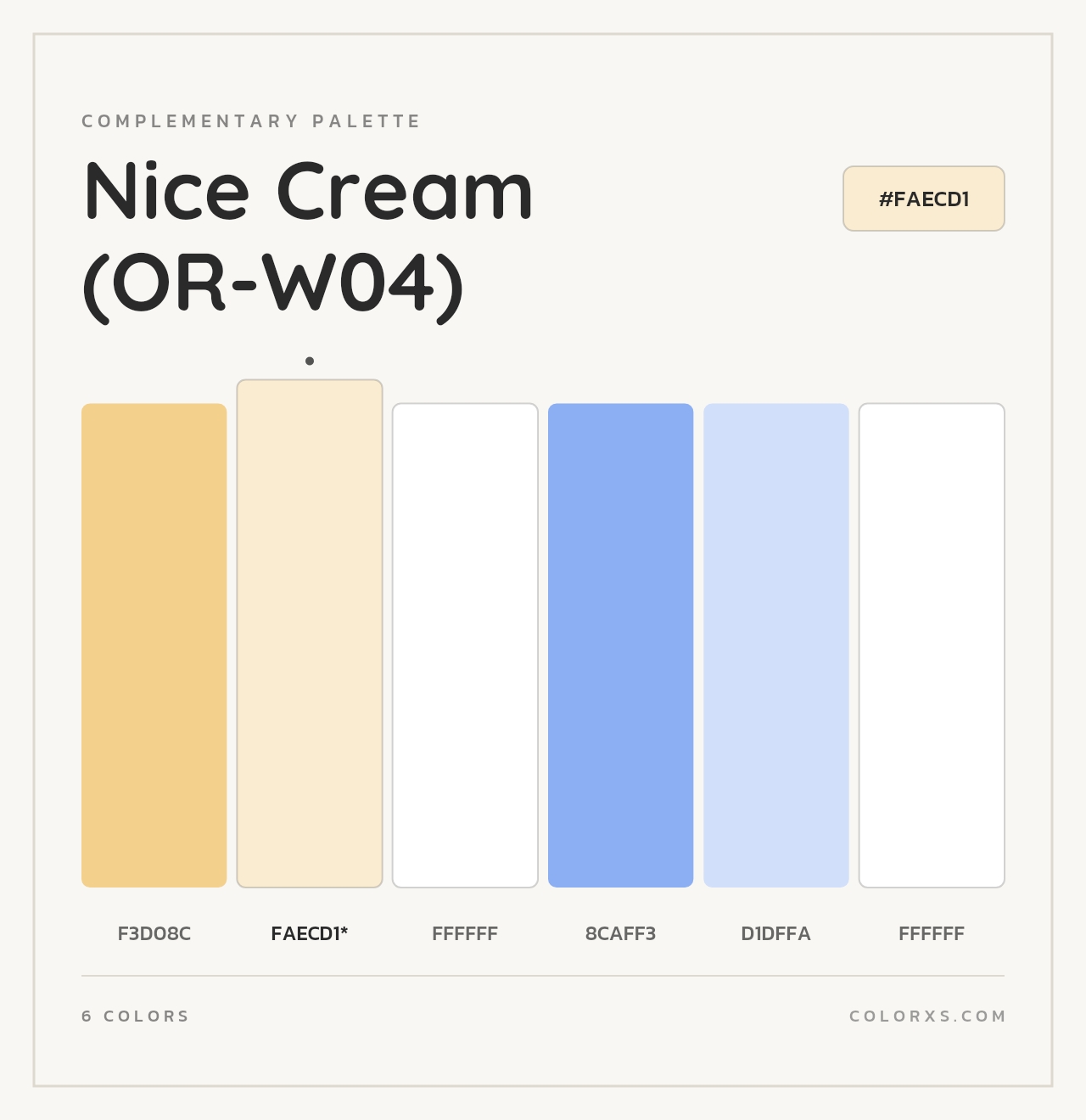 Nice Cream (OR-W04) - Complementary Color Palette