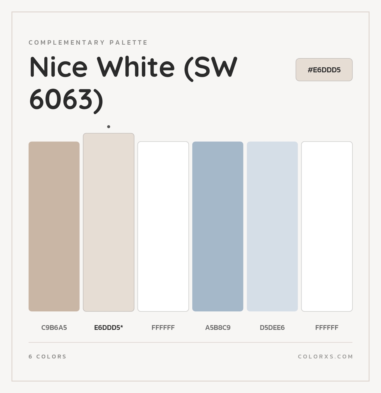 Nice White (SW 6063) - Complementary Color Palette
