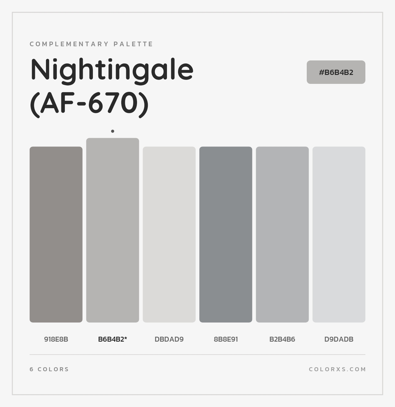 Nightingale (AF-670) - Complementary Color Palette
