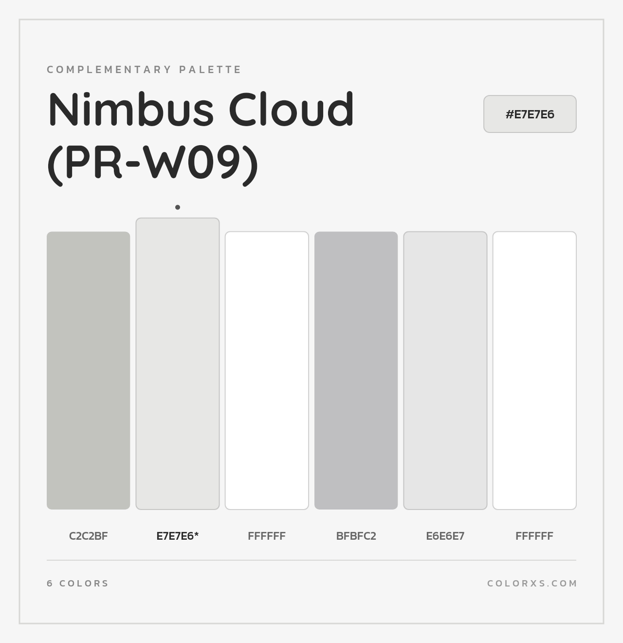 Nimbus Cloud (PR-W09) - Complementary Color Palette