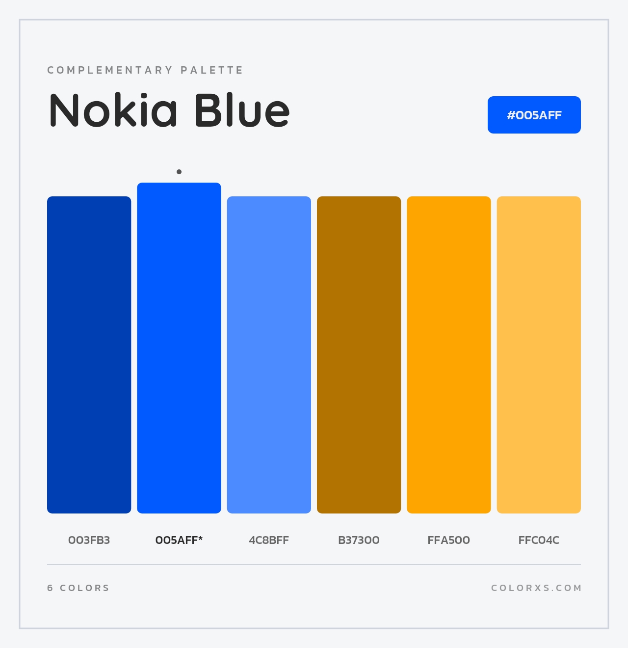 Nokia Blue - Complementary Color Palette